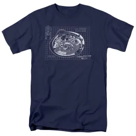 Star Trek Bridge Prints Mens T Shirt Navy