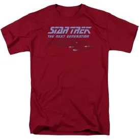 Star Trek DiStar Trekressed Tng Mens T Shirt Cardinal