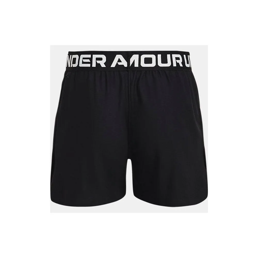 Under Armour Girls UA Play UA Shorts Black Metallic Silver