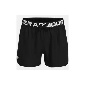 Under Armour Girls UA Play UA Shorts Black Metallic Silver